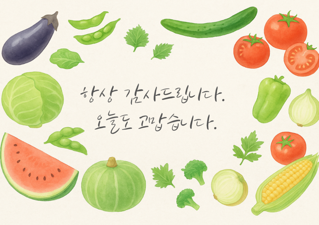 夏野菜韓国語
